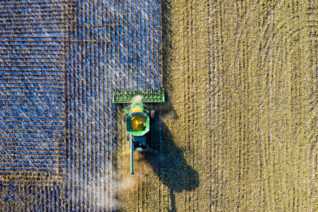 A combine harvester - a significant invention regarding job automation